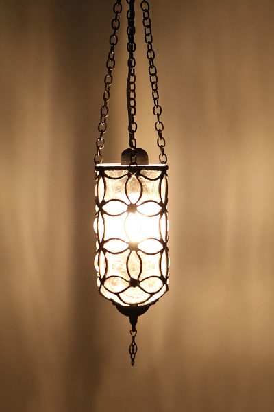 Single Blown Glass Hanging Lamp Model 3